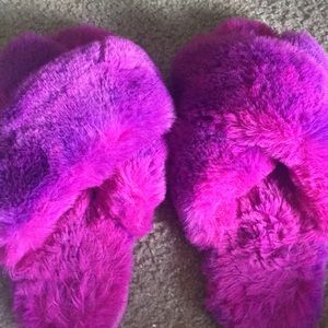 Fuzzy slippers from loft. Originally 30$.